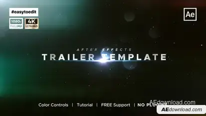 Epic Cinematic Trailer Video Displays template preview