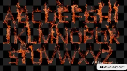 Fire Alphabet After Effects Infographics template preview