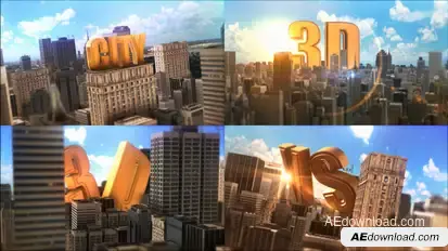 Epic Golden Title In City Openers template preview