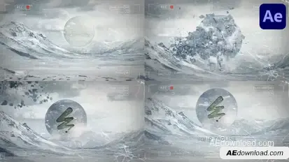 Epic Snow Show for After Effects Logo Stings template preview