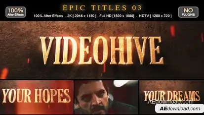 Epic Titles 03 Titles template preview