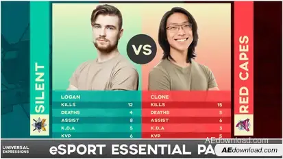 eSport Essential Pack broadcast-packages template preview