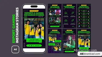eSport Gaming Instagram Stories broadcast-packages template preview