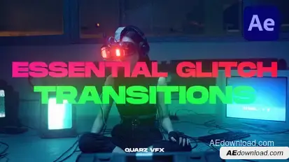Essential Glitch Transitions for After Effects Elements template preview