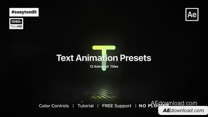 Essential Text Animation Presets Titles template preview