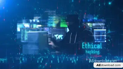 Ethical Hacking Video Displays template preview