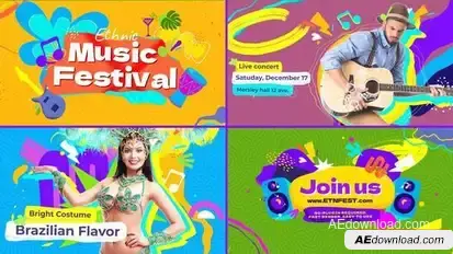Ethnic Music Festival Event Opener Openers template preview