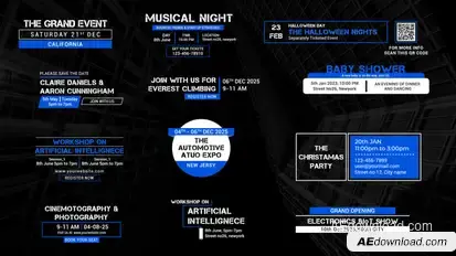 Event & Dates Titles Titles template preview