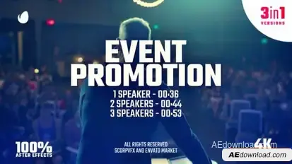 Event Promo 123 speakers Openers template preview