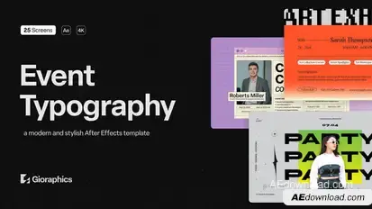 Event Promo Typography Titles template preview