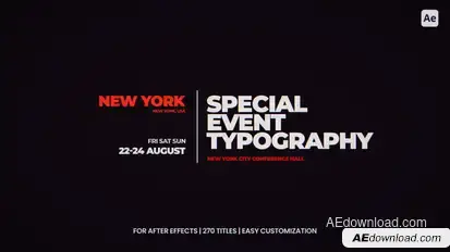 Event Titles After Effects Titles template preview