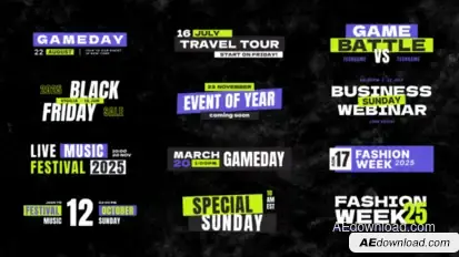 Event Titles Pack / AE Titles template preview
