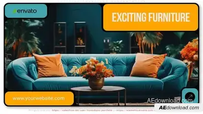 Exciting Furniture Presentation Video Displays template preview