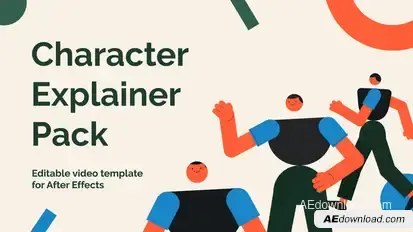 Explainer 2D Character Animation Pack Product Promo template preview