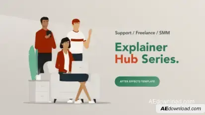 Explainer Hub - Support / Freelance / SMM Product Promo template preview