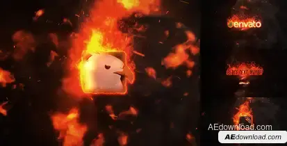 Exploding Burning Logo Reveal Openers template preview