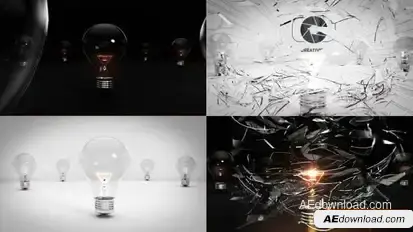 Exploding Light Bulb Logo Reveals Logo Stings template preview
