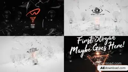 Exploding Light Bulbs Promo Intro Logo Reveals Openers template preview