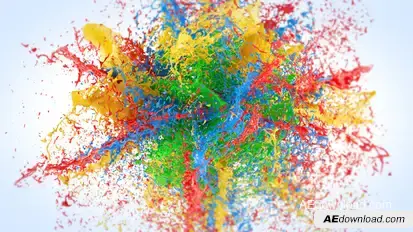 Exploding Paints Logo Reveal Logo Stings template preview