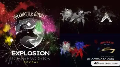 Explosion & Fireworks Logo Logo Stings template preview
