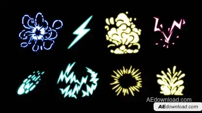 Explosions & Sparks Elements template preview