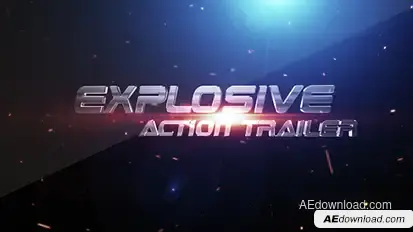 Explosive Action Trailer Video Displays template preview