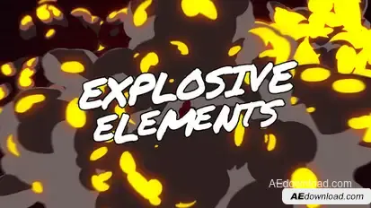 Explosive Elements // After Effects Elements template preview