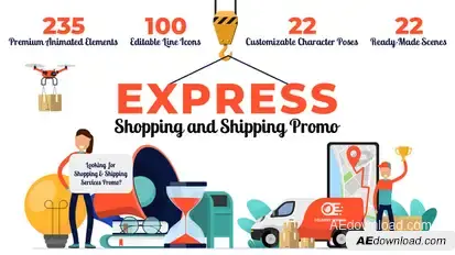 Express Shopping & Shipping Promo Product Promo template preview