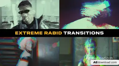 Extreme Rabid Transitions | After Effects Elements template preview