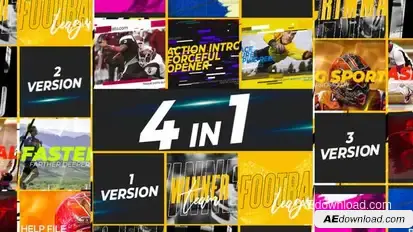 Extreme Sports 4 in1 Openers template preview