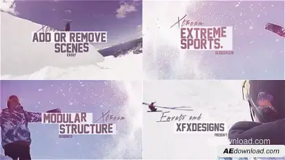 Extreme Sports Slideshow Video Displays template preview