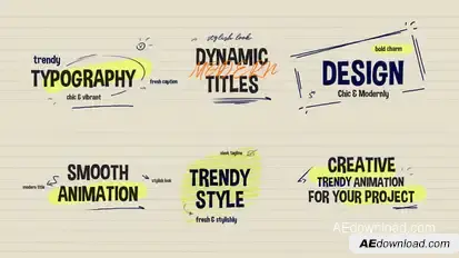 Eye-catching Scribble Titles Titles template preview