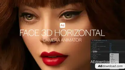 Face 3D Horizontal Camera Animator Openers template preview