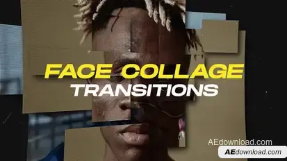 Face Collage Transitions Elements template preview