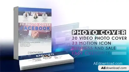 Facebook Cover - Corporate Pack Video Displays template preview