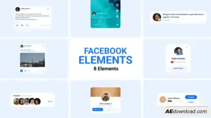 Facebook Elements broadcast-packages template preview