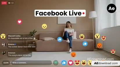 Facebook Live Elements template preview
