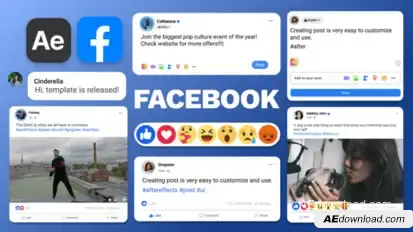Facebook Posts Elements template preview