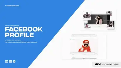 Facebook Profile Video Displays template preview