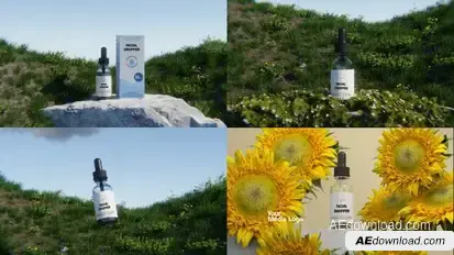 Facial Dropper Bottle Mockup Product Promo template preview