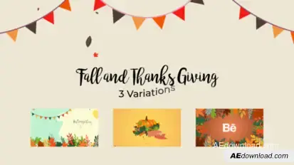 Fall and Thanksgiving Reveal Logo Stings template preview