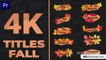 Fall Titles MOGRT Titles template preview