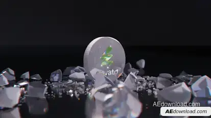 Falling Crystall Sphere Logo | AE Openers template preview
