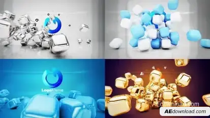 Falling Cubes Intro Bundle Openers template preview