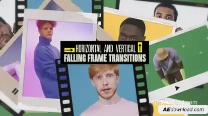 Falling Frame Transitions | 4K | Horizontal and Vertical Elements template preview