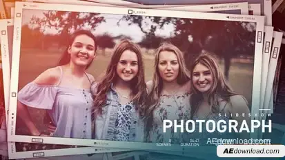 Falling Photo Slideshow Openers template preview