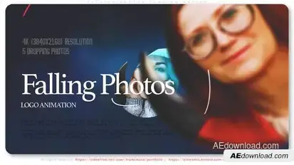 Falling Photos Logo Animation Logo Stings template preview