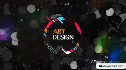 Falling Shapes Projection Logo Reveal Logo Stings template preview