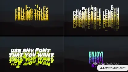 Falling Titles Titles template preview