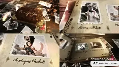 Family Album Slideshow Video Displays template preview